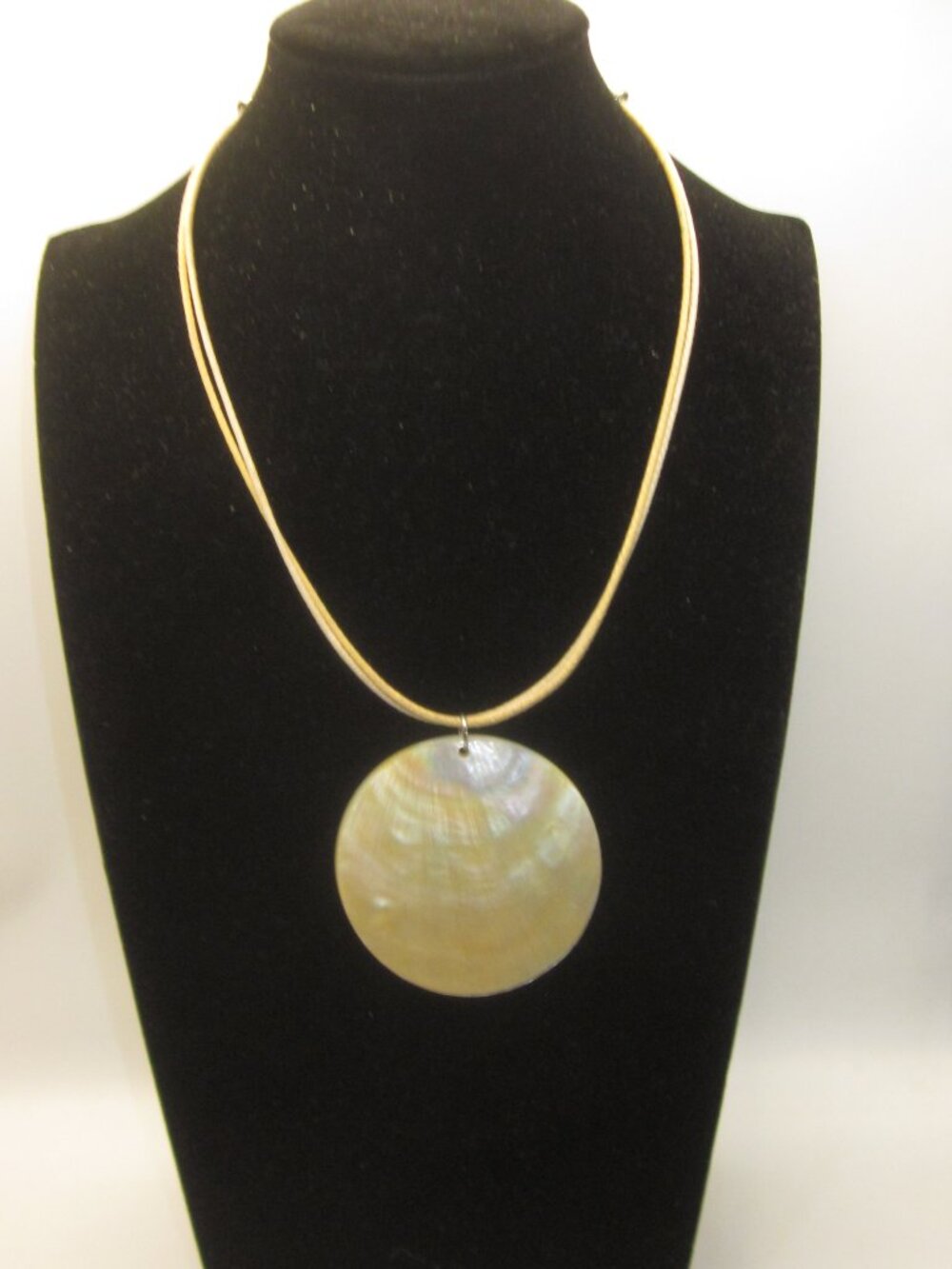 Yellow Shell Pendant Necklace